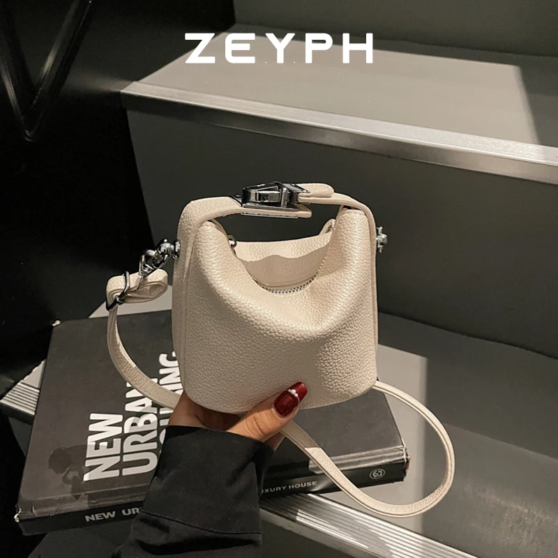 

ZeyphSmall Pu Leather Crossbody Bags Lady Short Handle Shoulder Bag for Women 2025 New Simple Y2K Retro Handbags and Purses