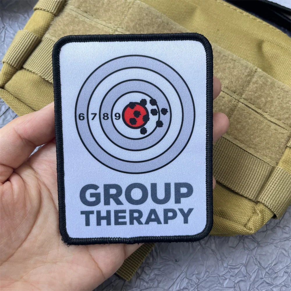 Group Therapy Printing Tactical Patches Backpack Hook and Loop Patch Applique for Clothing Military Gear Stickers