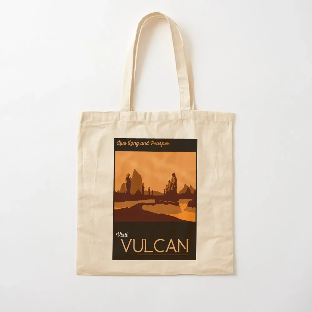 

Vulcan Travel Poster Tote Bag bags woman 2025 Women's bag Customizable tote bag Women's beach bags