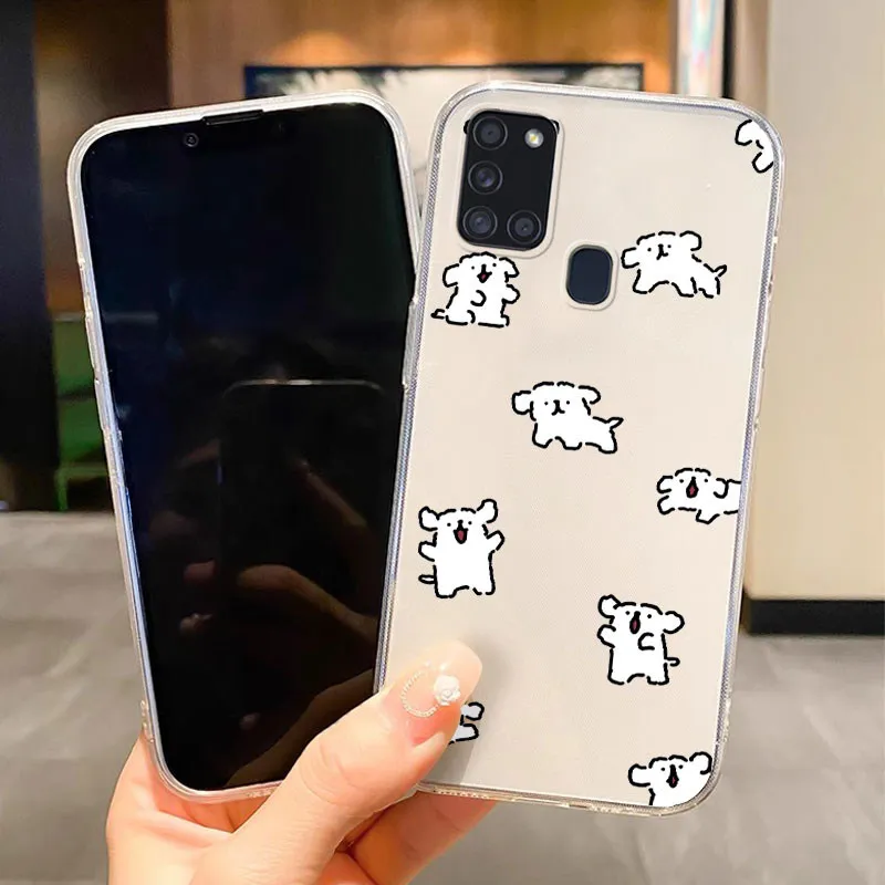 For Samsung Galaxy A10 A11 M11 A21s A20 A30 M10S A20E A20S A56 Case Butterfly Oil Flower Clear Phone Cover Soft Bumper Fundas