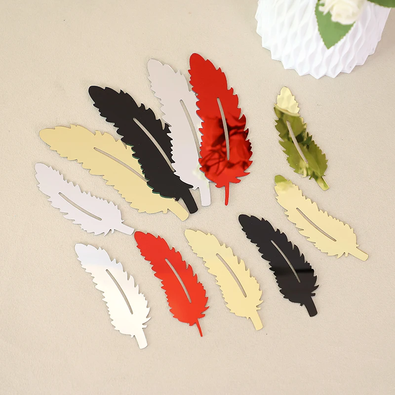 

8Pcs 3D Feather Mirror Wall Sticker For Living Room Art Home Decor Vinyl Decal DIY Porch Poster Acrylic Sticker Mural Wallpaper