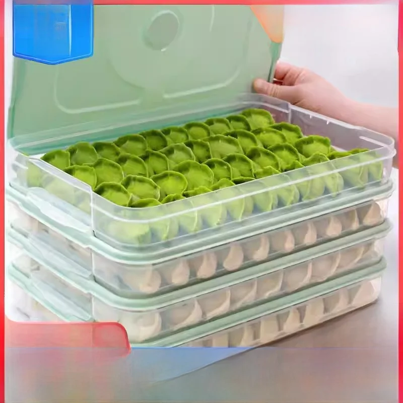 

Multi-Layer Dumpling Storage Box Fren Preservation Freezer Se Plastic Food Organizer for Home Kitchen And Refrigerator