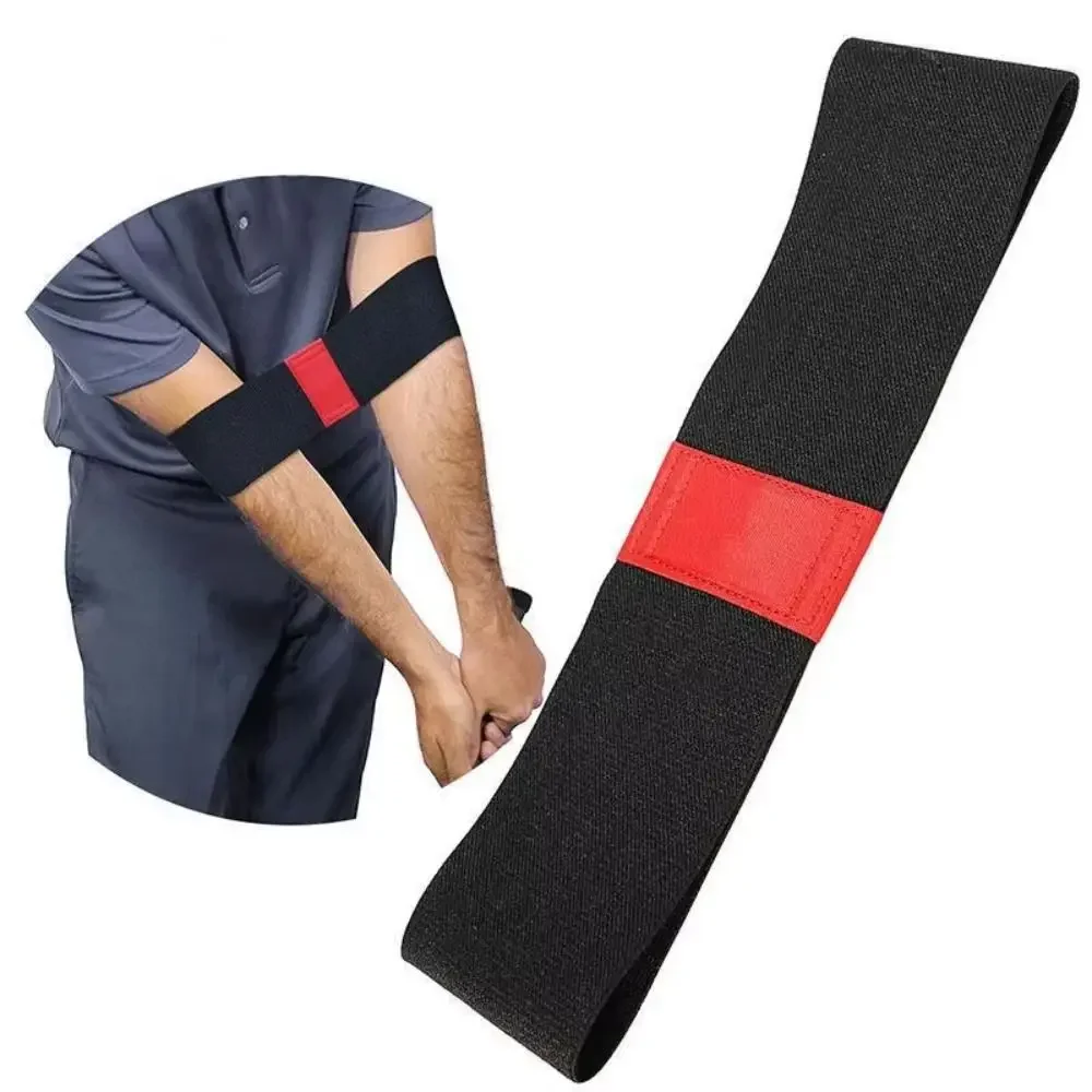 

Posture Correction Golf Swing Trainer Connected Arms Black Golf Training Aids Elastic Strap Professional Golf Posture Corrector