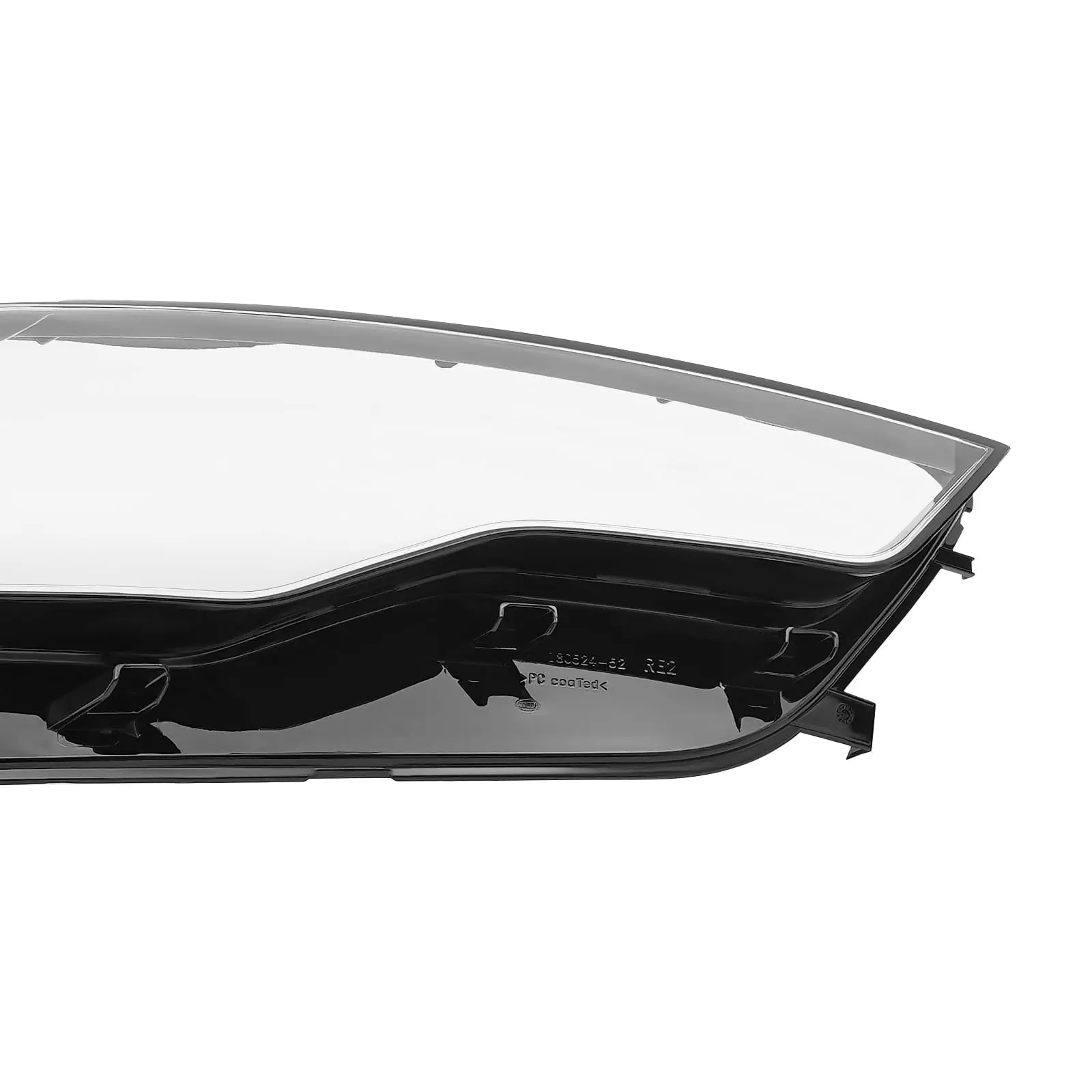 أغطية عدسات المصباح الأمامي حزمة من الجانب الأيسر والأيمن مكونة من قطعتين متوافقة مع 2011 2012 2013 2014 2015Audi A6 C7 غطاء للمصابيح الأمامية الشفافة