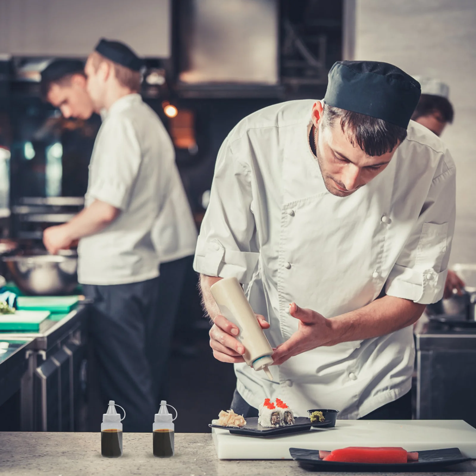 4 пластиковые бутылки для соусов, мини, многоразовые