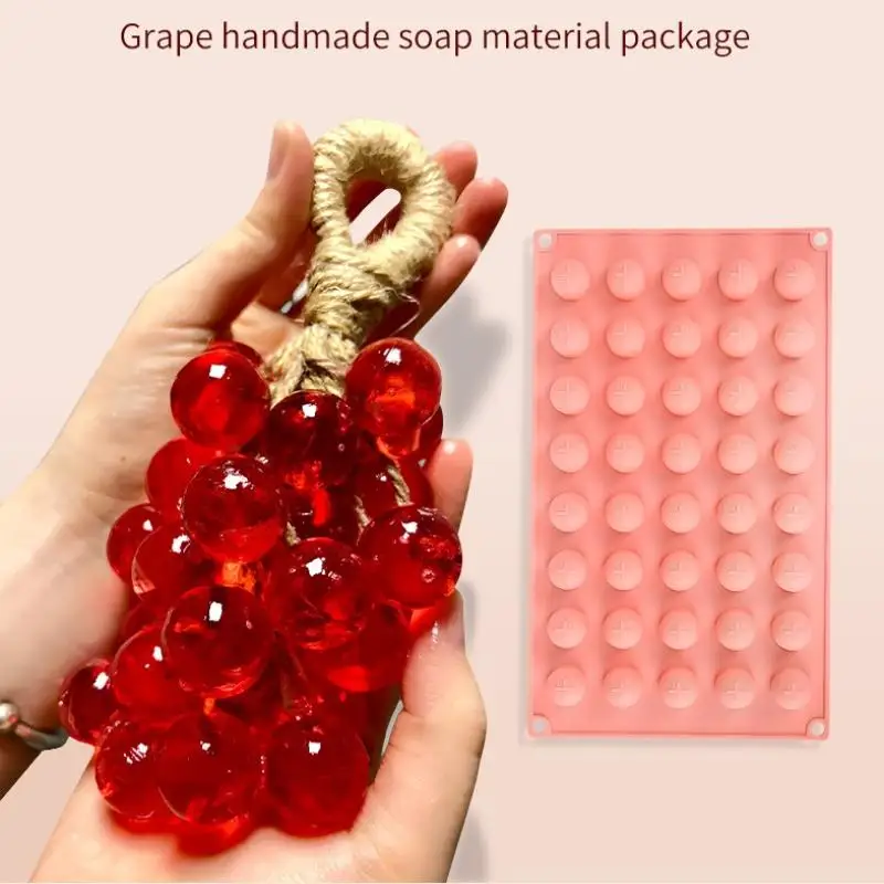 New Silicone Grape Ball Soap Molds Handmade Candle Mould Ice Storage Box Easy To Demould Kitchen Party Home Tools