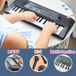 54 Keys Electric Piano Keyboard, With Microphone, Digital Music Teaching & Learning Toys For Kids, Musical Instrument Gifts For