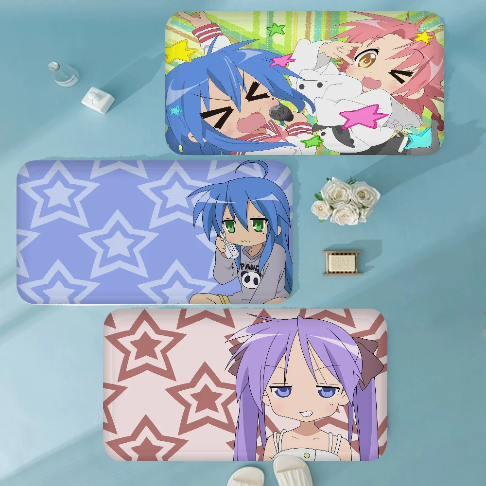 

Anime Lucky Star Kawaii Floor Mat Kids Room Bedroom Decoration Balcony Anti-Slip Doormat Living Room Welcome Rug