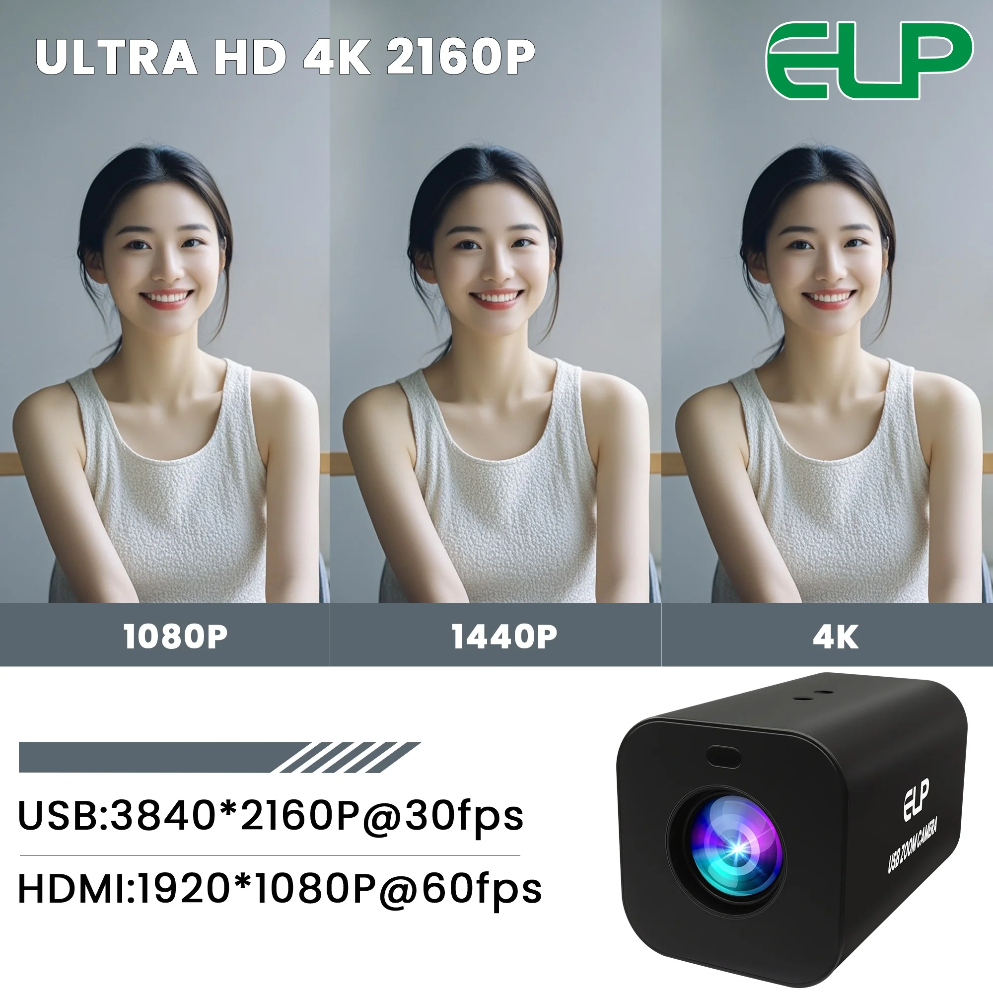 SVPRO 4K 30fps HDMI&USB Camera 12X Autofocus Infrared Remote Control Live Streaming Camera with 12X Zoom for Broadcast Church