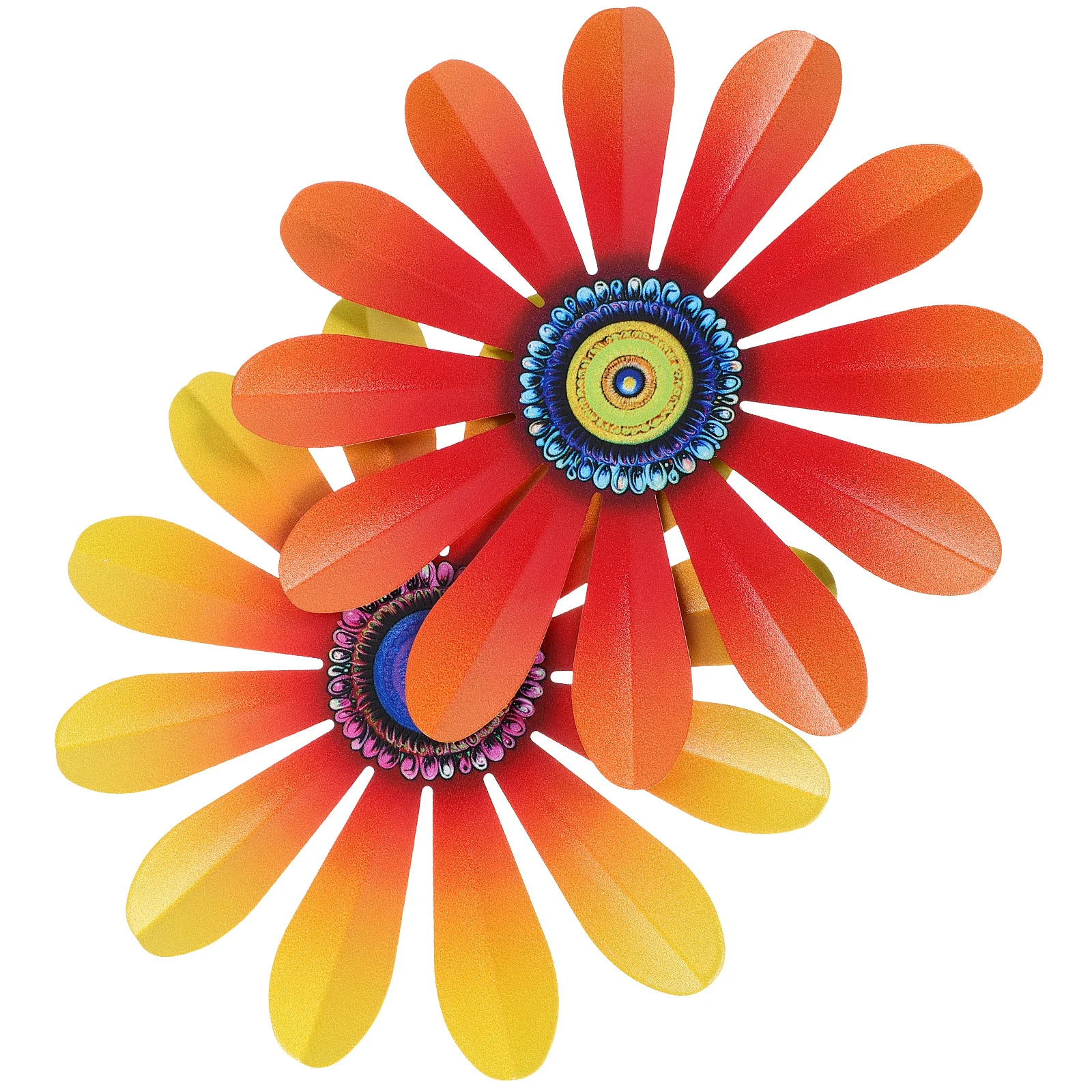 

2pcs Metal Flowers Wall Art Iron Flower Wall Ornament For Indoor Outdoor Decor Garden Balcony Living Room Dining Room Decor