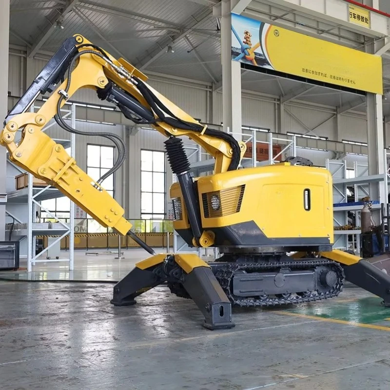Multi Purpose Blasting Robot with Replaceable Attachments Stable Chassis Remote Control Demolition Robot Mobile Crushing Robot