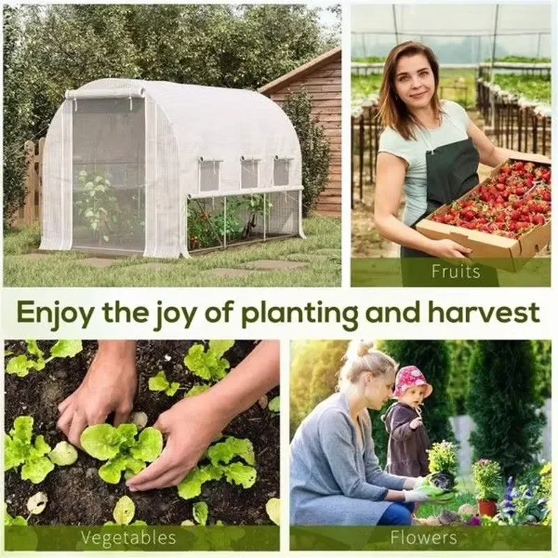 Mini Walk-in Garden Greenhouse for All Plants Outdoor Portable Greenhouse with Ventilation and UV Protection