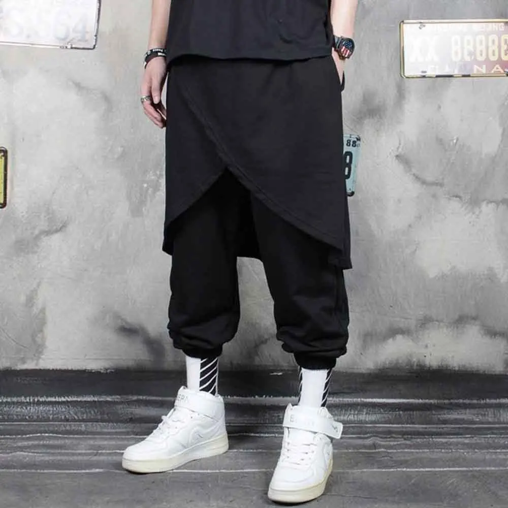 

Mens Jogger Pants Irregular Harem Pants Streetwear Fashion Hip-Hop Casual Youth Campus Wide-Leg Pants Men'S Clothing 2025 New