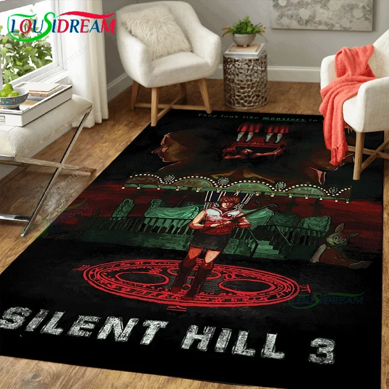 3D S-Silent H-Hill carpet large area rug for home entrance living room bedroom decor playing room floor non-slip mat decoration