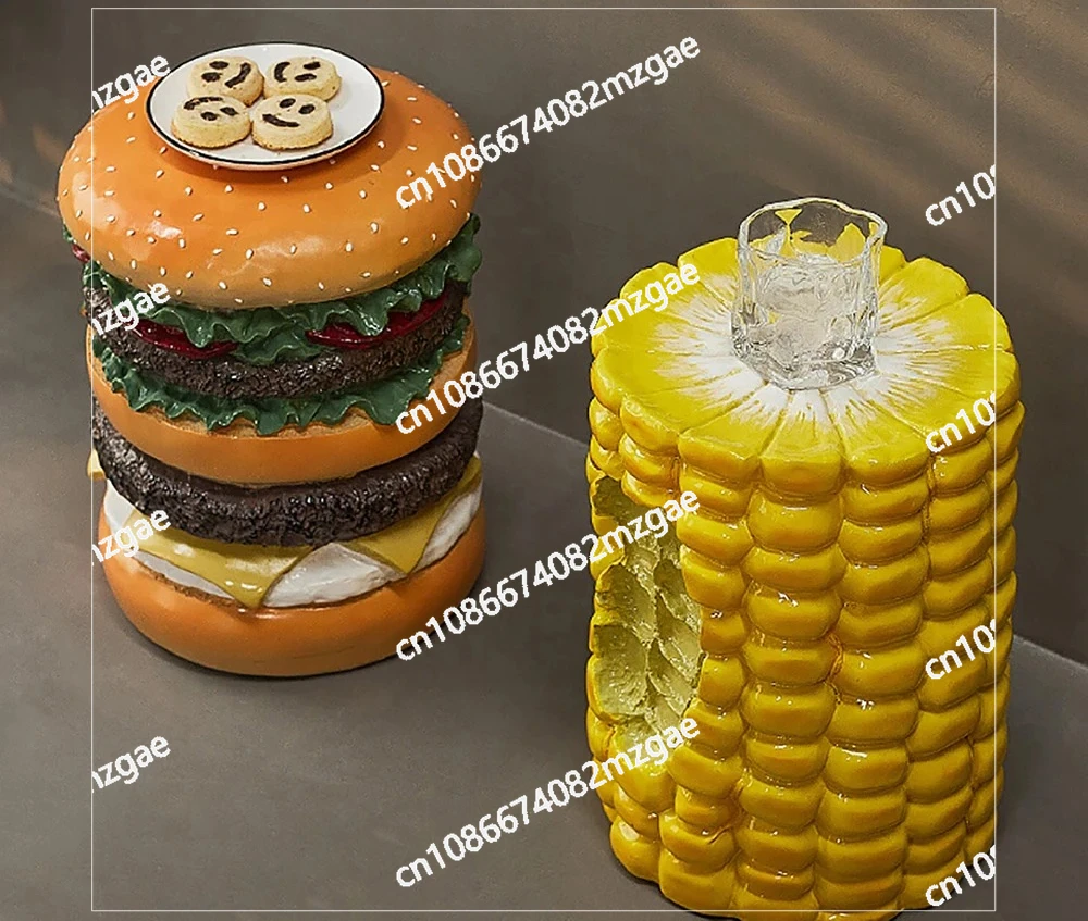 Creative Stools Shoe Changing Stool Hamburger/corn/biscuit/ice Cream/USD/cheese Decorative Footstool Furniture