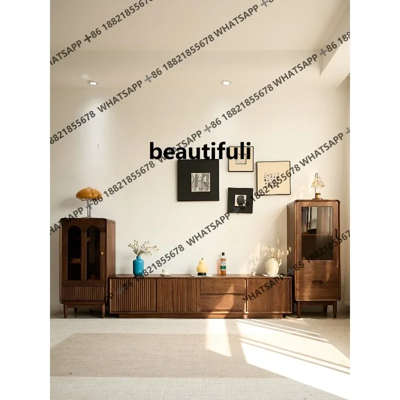 

X Шкаф для телевизора из массива дерева, журнальный столик, комбинация бытовой гостиной, современное простое хранилище, напольный шкаф