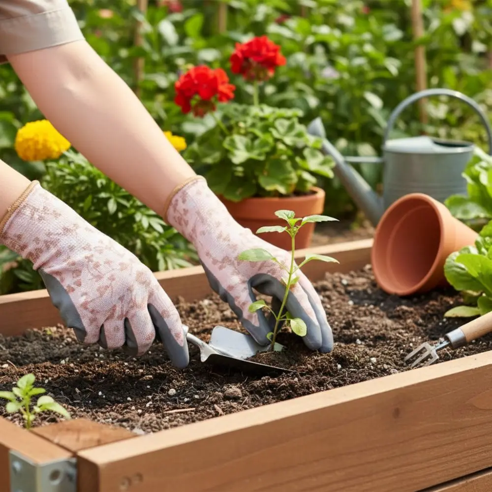 Floral Pattern Gardening Gloves Comfortable Anti Prickling Labor Protection Gloves Breathable Multi-purpose Work Gloves