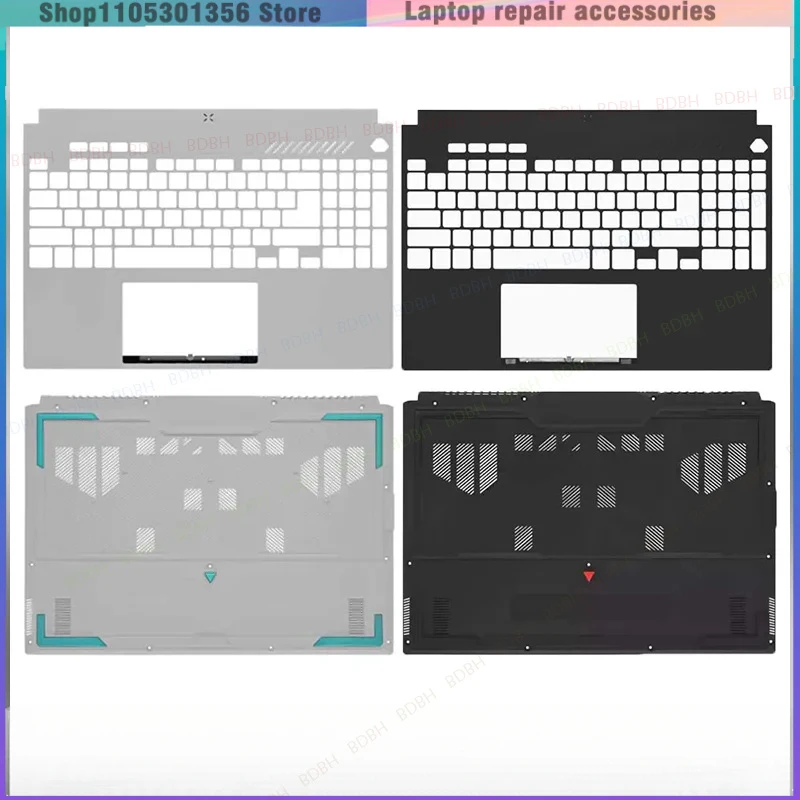New For ASUS TUF Gaming F15 FX507 FA507 FA507Z FX507Z Laptop Palmrest Upper Top Lower Bottom Case Base Cover Black Lid 15.6 Inch