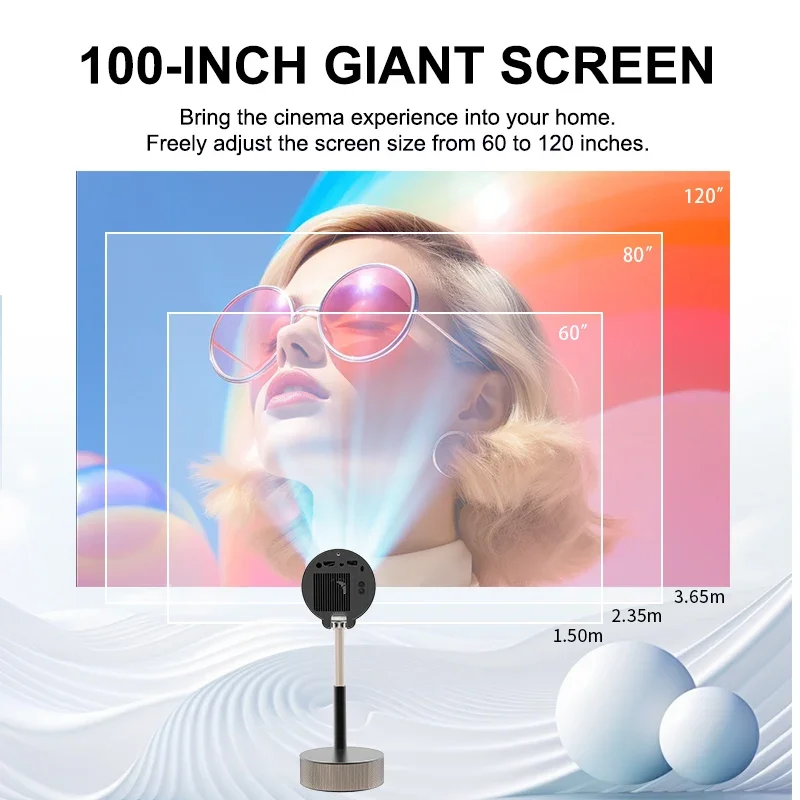 2026 The Projector Is Small And Portable, With 4K Resolution That Is Very Clear And It Has Automatic Focusing Function.