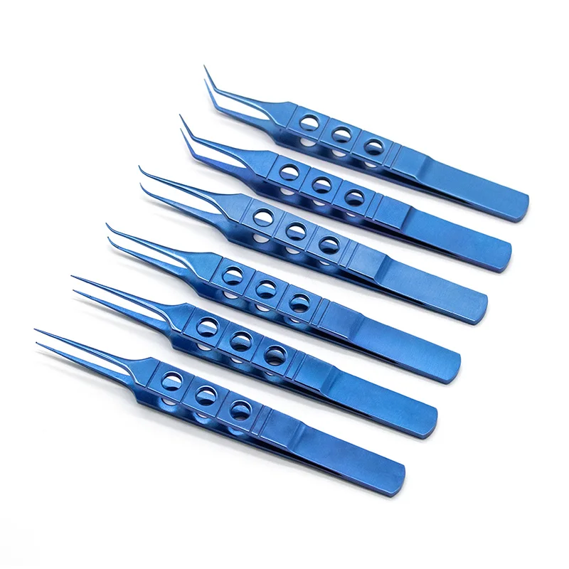 11cm Titanium Forceps Ophthalmic Micro Scissor Tweezer Titanium Microsurgical Instruments Eyelid Forceps Ophthalmic