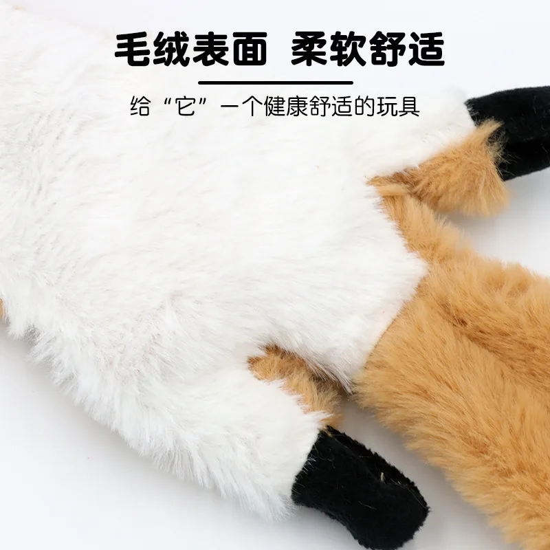 Pet toy leather shell plush squirrel dog toy sound grinding teeth cleaning self-entertainment chewing