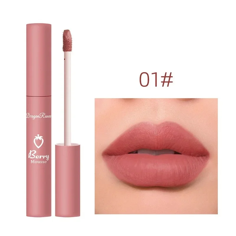 Waterproof Matte Lip Gloss 12 Colors Long-lasting Non Sticky Cup Non-fading Velvet Sexy Liquid Lipstick Women Lips Makeup