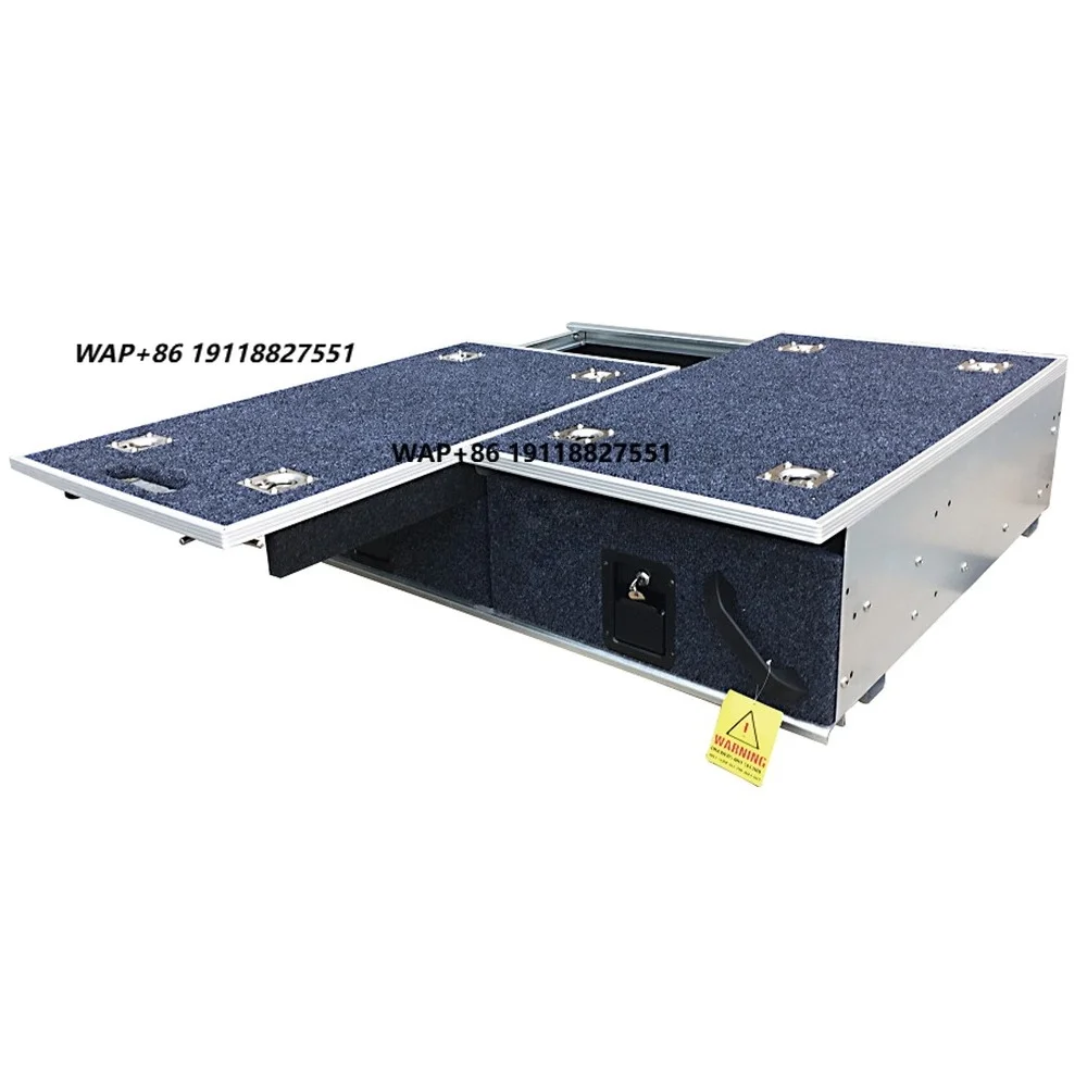 SUV Rear Trunk Sliding Alloy Steel Storage Drawers System With Fridge Slider for Land Cruiser LC100 LC80 LC200