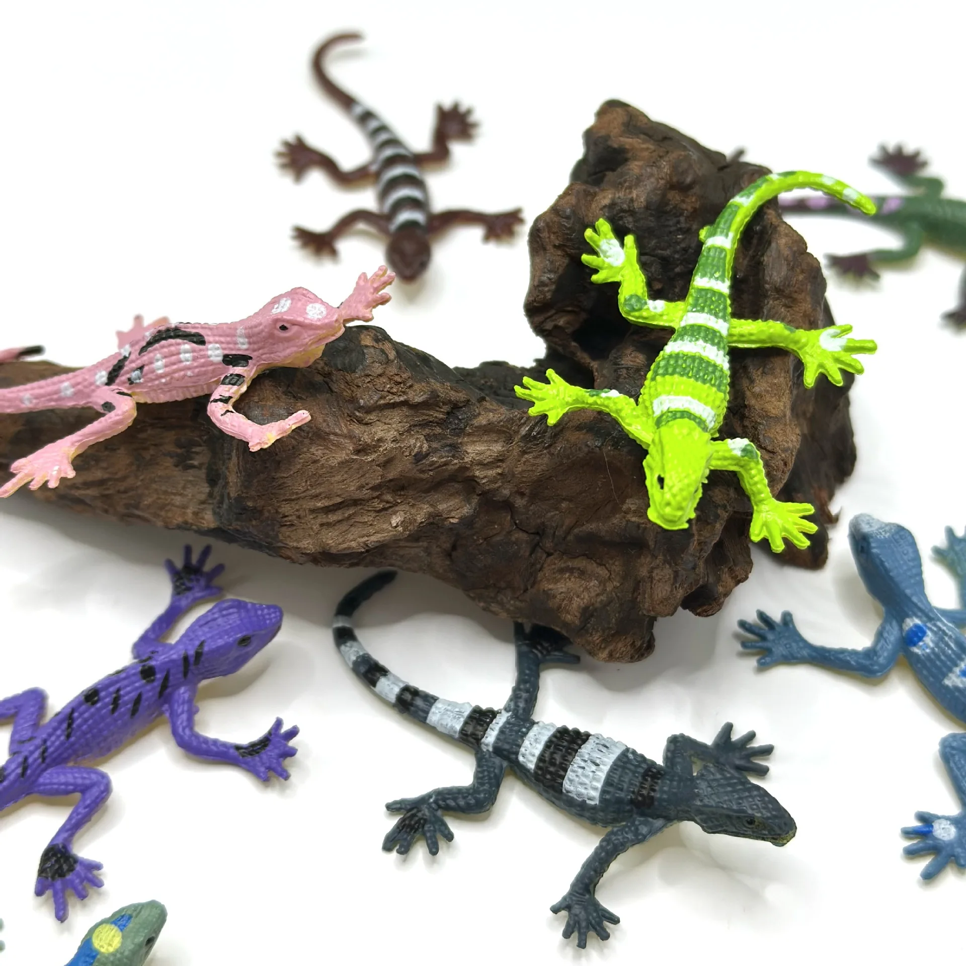 New Simulation Lizard Model Toys 12 Models Crawling Animals Gecko Toys Creative Funny Toys Children's Realistic Animal Models