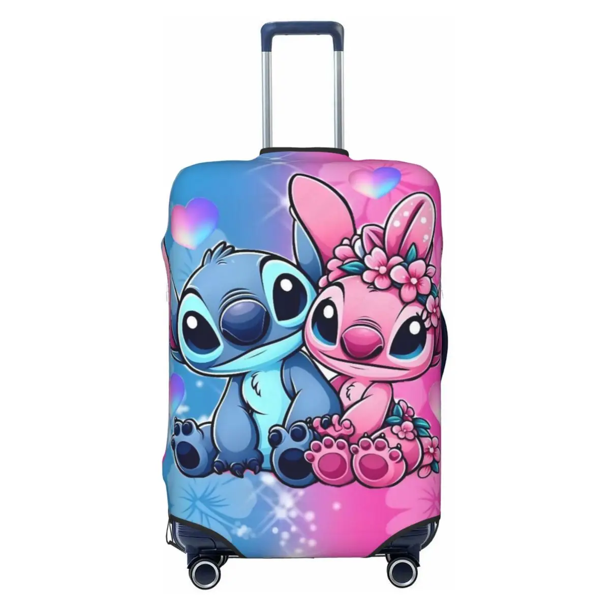 

Custom Stitch Anime Printed Suitcase Cover Elastic Cute Cartoon Classic Movie Travel Luggage Covers for 18-32 inch