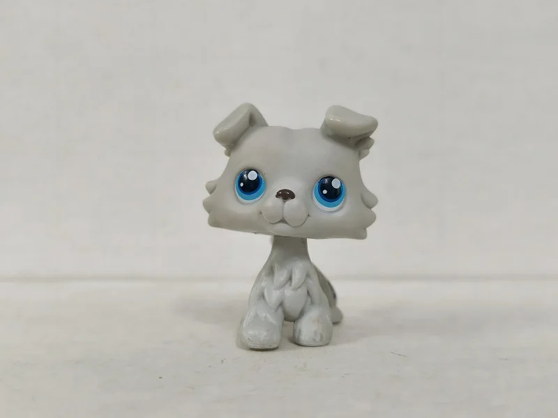 LPS Toys Rare Pet Shop Grey Collie Dog #363 Blue Eyes Figure Toy