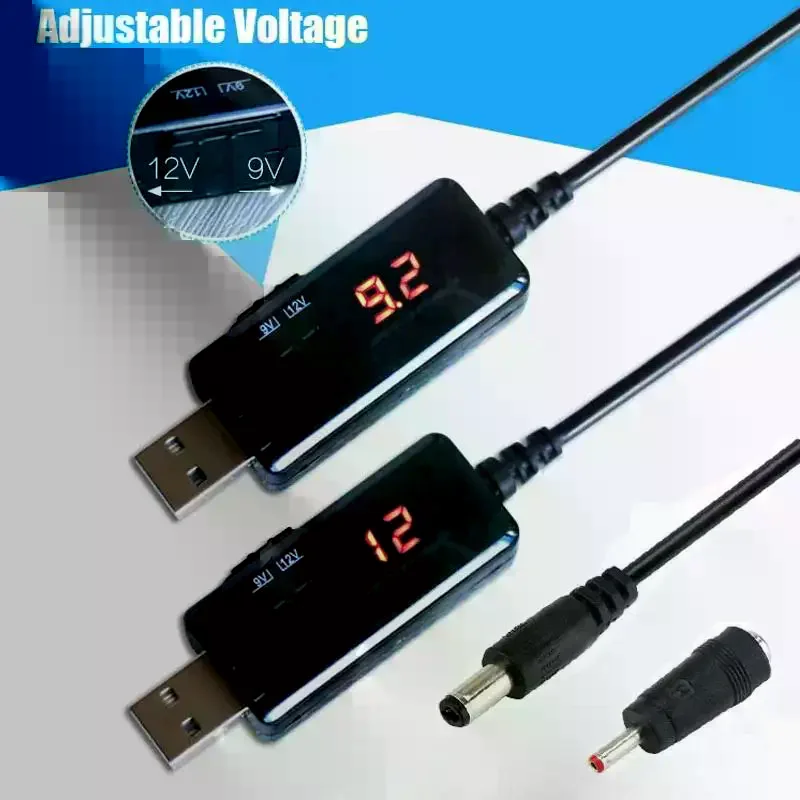 USB Boost Converter DC 5V To 9V 12V USB Step-up Converter Cable + 3.5x1.35mm Connecter For Power Supply/Charger/Power Converter