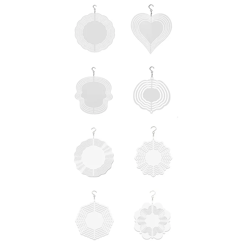 

THIVN-Halloween Series Wind Power White Coated Aluminum Plate Double-Sided Printing Heat Transfer Wind Chime Turntable