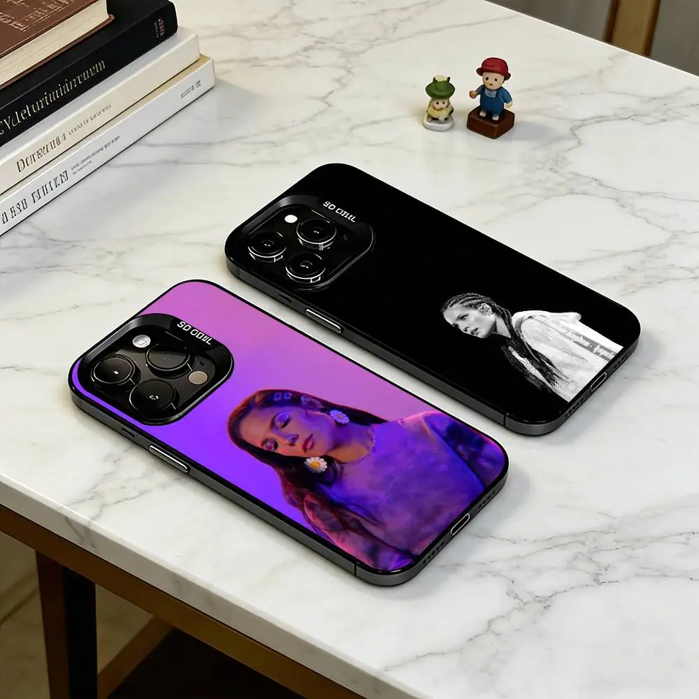 

Singer H-Halsey Phone Case For iPhone 17,16,15,14,13,12,11 Plus,Pro Max,XS,Colored Silver Plated Inside Cover