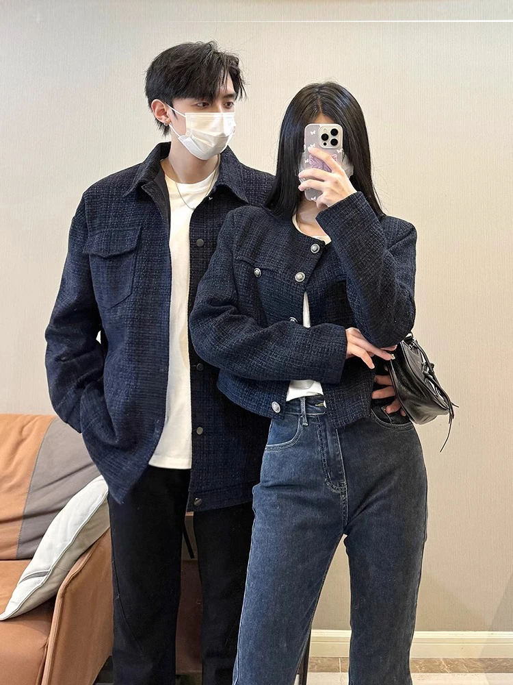 Couples Spring Fashion 2026 New High-End Small Fragrance Style Jacket Unisex Long Short Matching Youthful Trendy Brand
