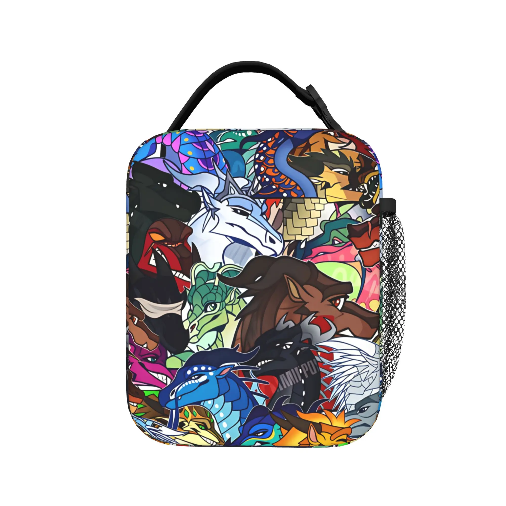 Wing Of Fire dragons Lunch Bag  Fun Lunch Box School Convenient Tote Food Bags For Men Waterproof Print Cooler Bag