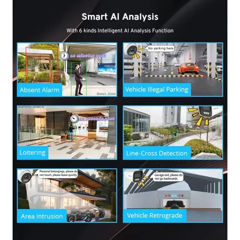 4K 8 قناة 8mp نظام الأمن في الهواء الطلق اتجاهين الصوت كامل اللون للرؤية الليلية Poe Nvr عدة Cctv Ip نظام كاميرا المراقبة