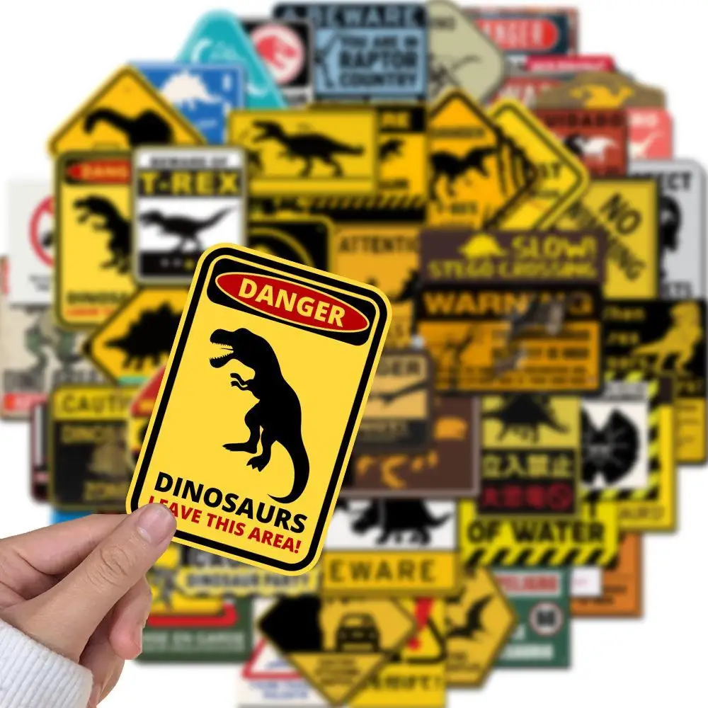 60Pcs Jurassic World Signal Stickers DIY Decals for Water Bottle Luggage Guitar Skateboard Car