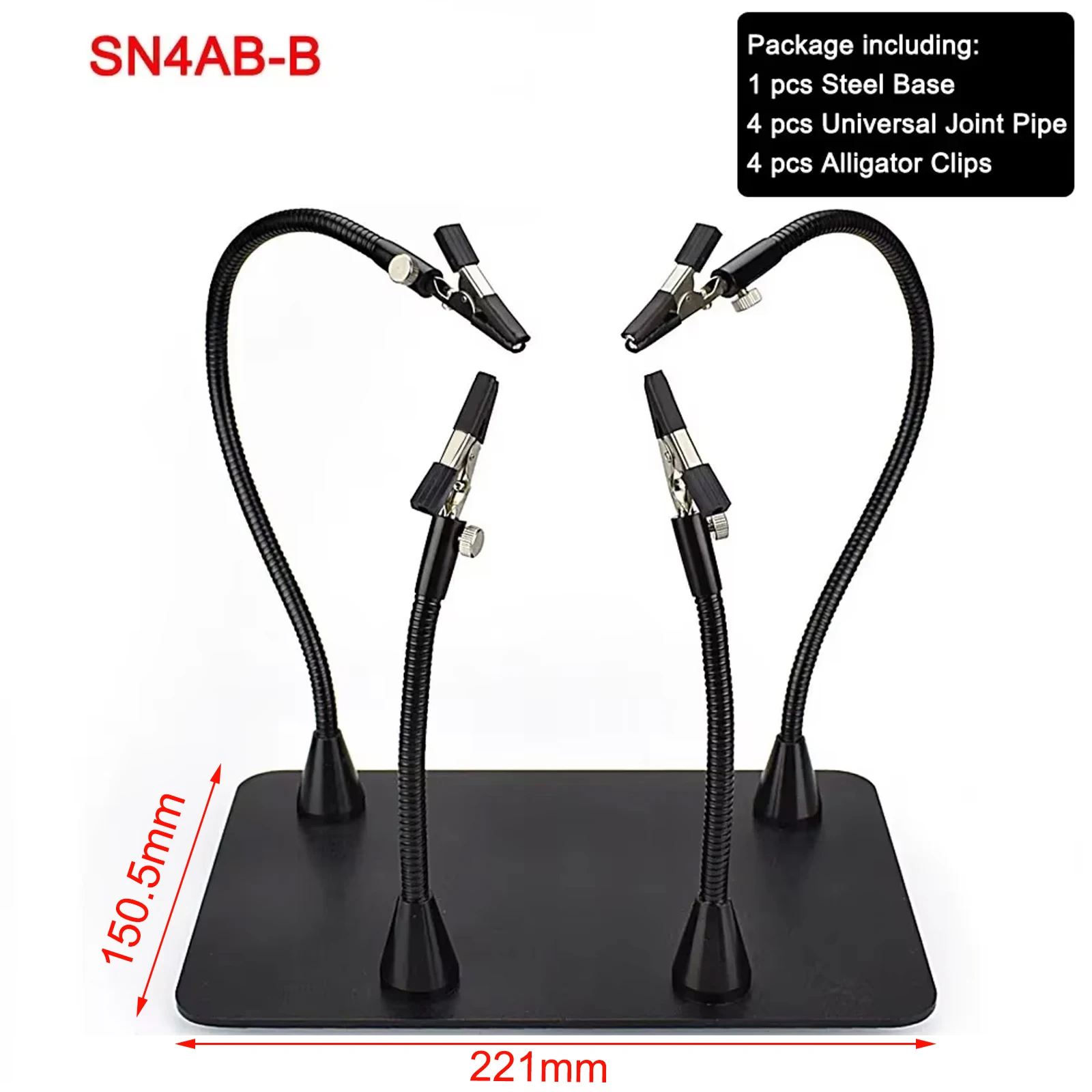 NEWACALOX Terza Mano Pana Pistola Ad Aria Calda Telaio PCB Supporto Per Scheda Pistola di Calore Supporto Aiutare Le Mani Strumento di Saldatura 3X LED Lente di Ingrandimento