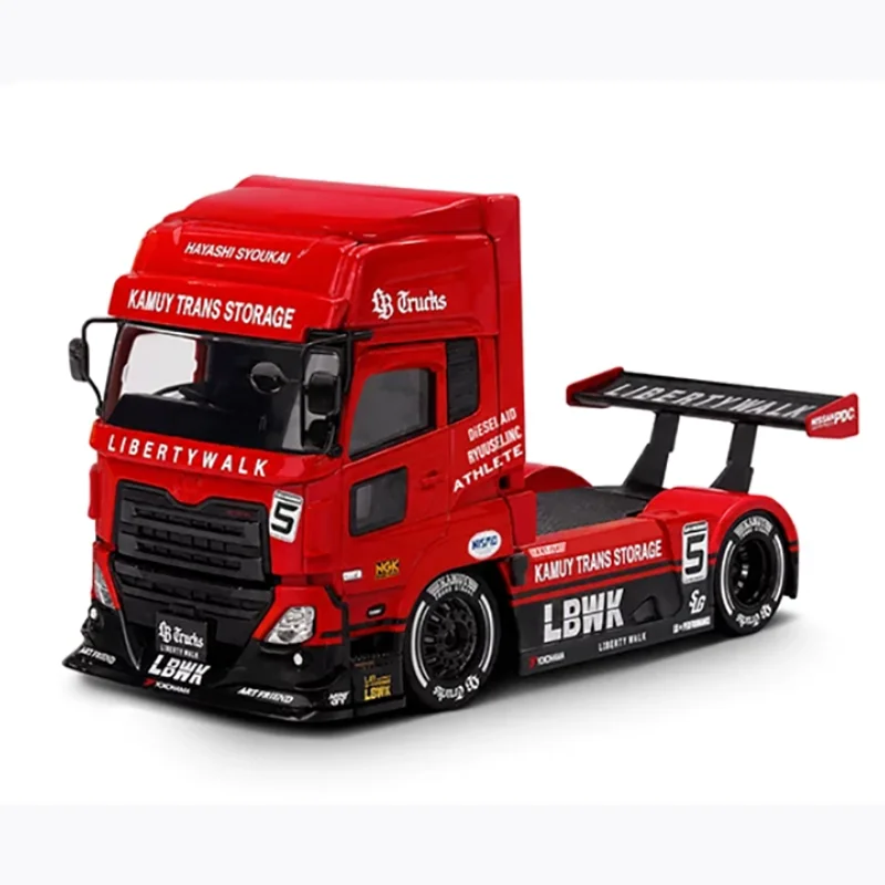 GCD 1:64 Scale LBWK Heavy-Duty Tractor Unit Alloy Car Model Adult Gift Static Finished Decoration Desktop Creative Souvenir Toy