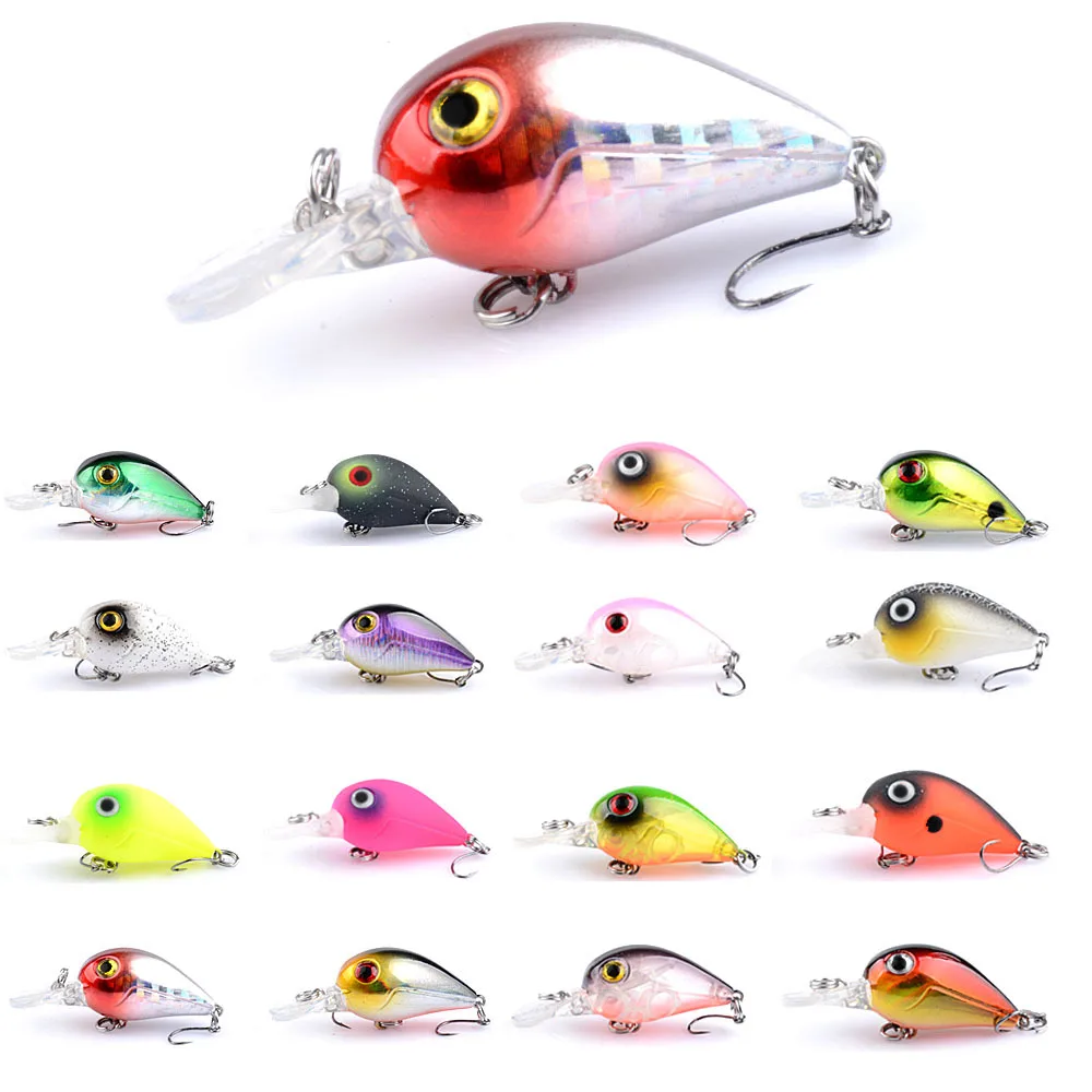 1PCS New Design Hard Fishing Lure Mini Crank Bait for Pike Perch Bass Floating Crankbait