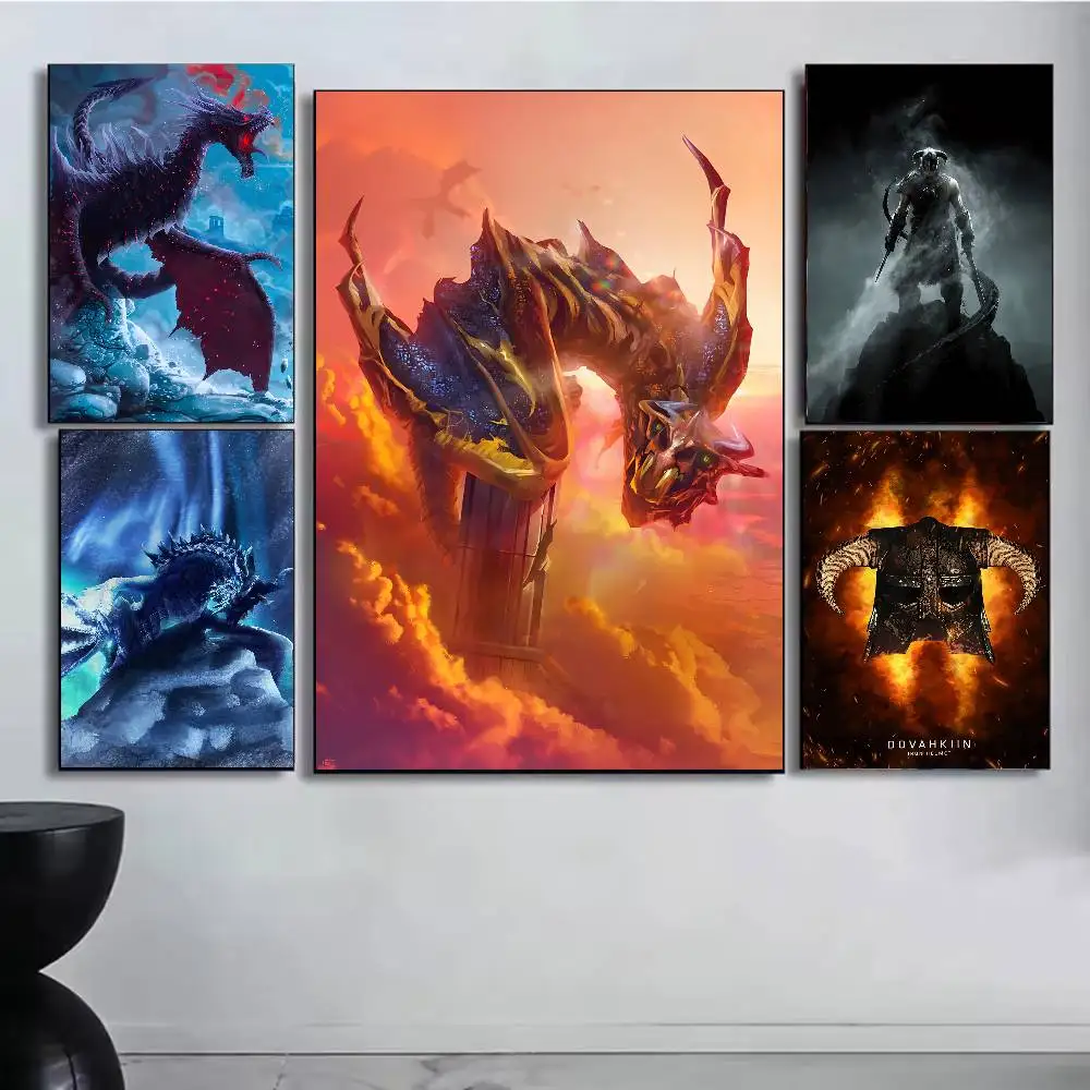 Skyrim ملصق فني ذاتي اللصق ملصق مضاد للمياه مقهى النوم ديكور جدار الغرفة #5