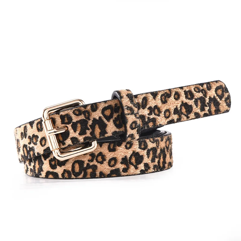 Hot Sale New Fashion Customized PU Leather Leopard Snake Print Slim Belt For Women