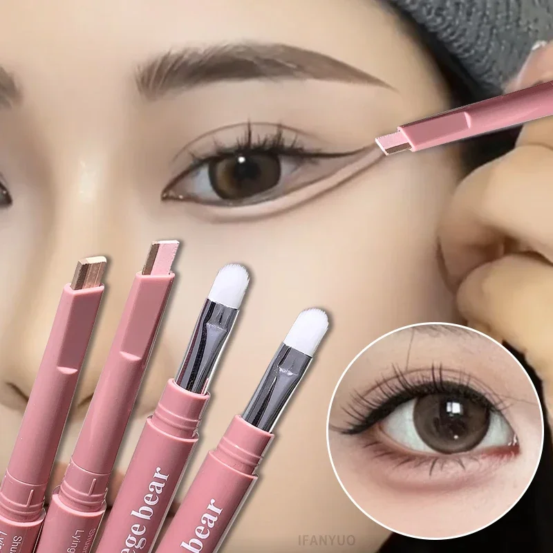 Bicolor Aufhellender Aegyo Sal Stift 2-in-1 Nude Pink Unter-Augen-Highlighter Schattenstift Natürlicher Lying-Silkworm-Kontur-Augen-Make-up-Stift – Detail 2