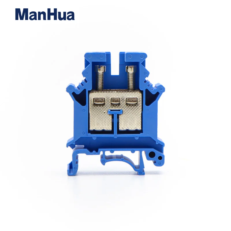 ManHua 10Pcs Din Rail Terminal Blocks UK-16 Universal Class Connector Screw Terminal Strip Block UK16