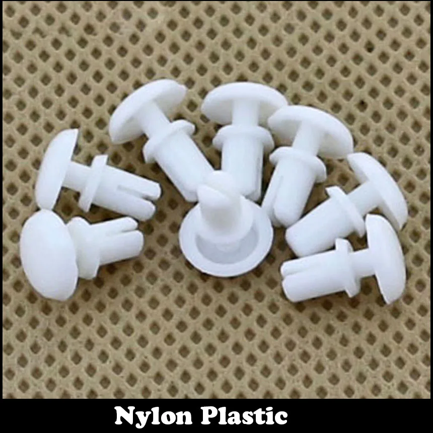Plástico isolante Fastener para PC Board, R Tipo Push Rivet, Preto e Branco, Tampa do redutor, Diâmetro 2.1mm, R2032, 100PCs