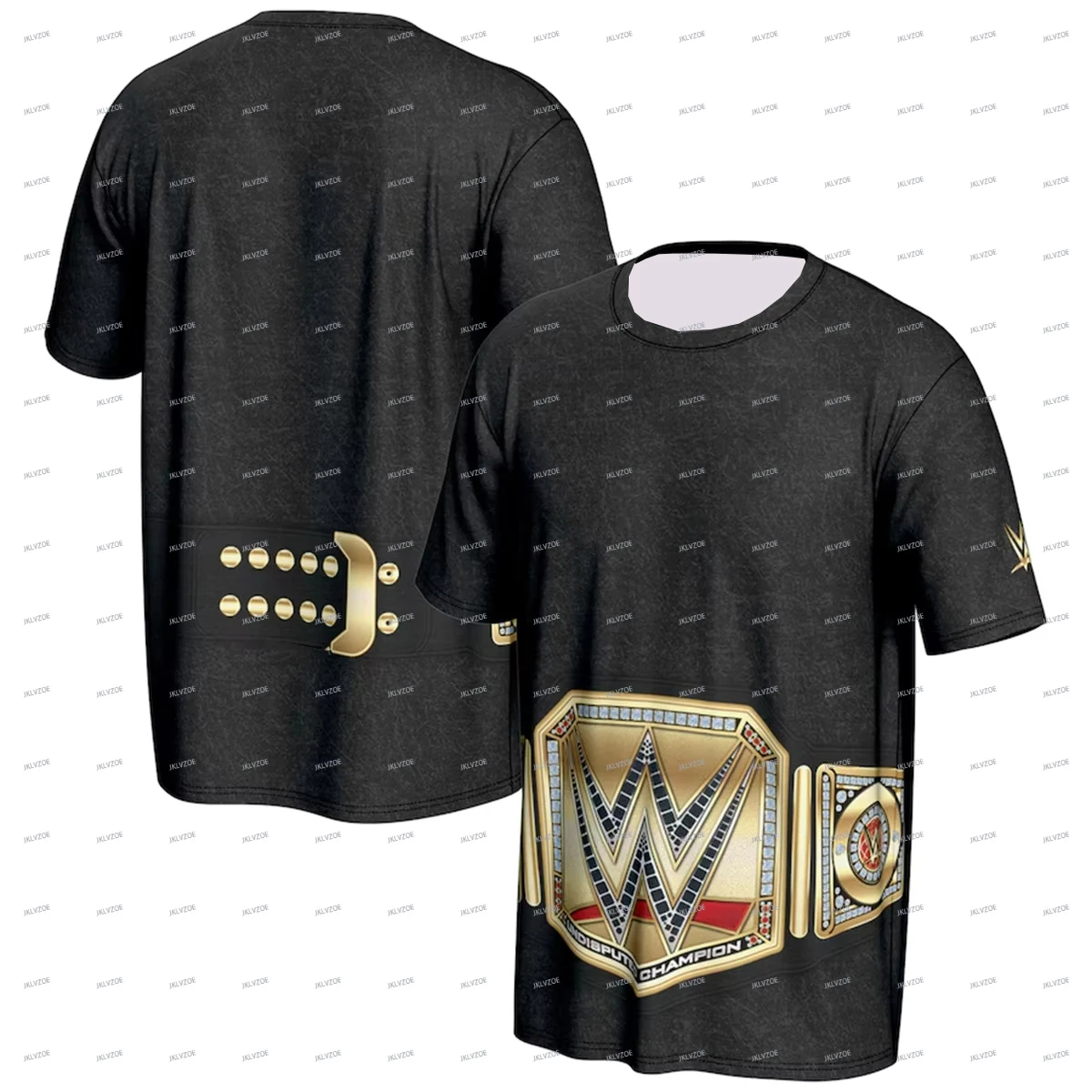 Javi GuerraProSphere WWE Undisputed Championship Title Belt Print T-Shirt 2025 Summer Men's 3D Printed T-shirt