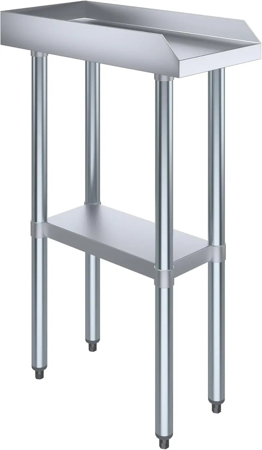 

Work Table with Backsplash and Sidesplashes | Height: 35" | Stainless Steel Prep Table for Kitchen(12" Long x 24" Deep)