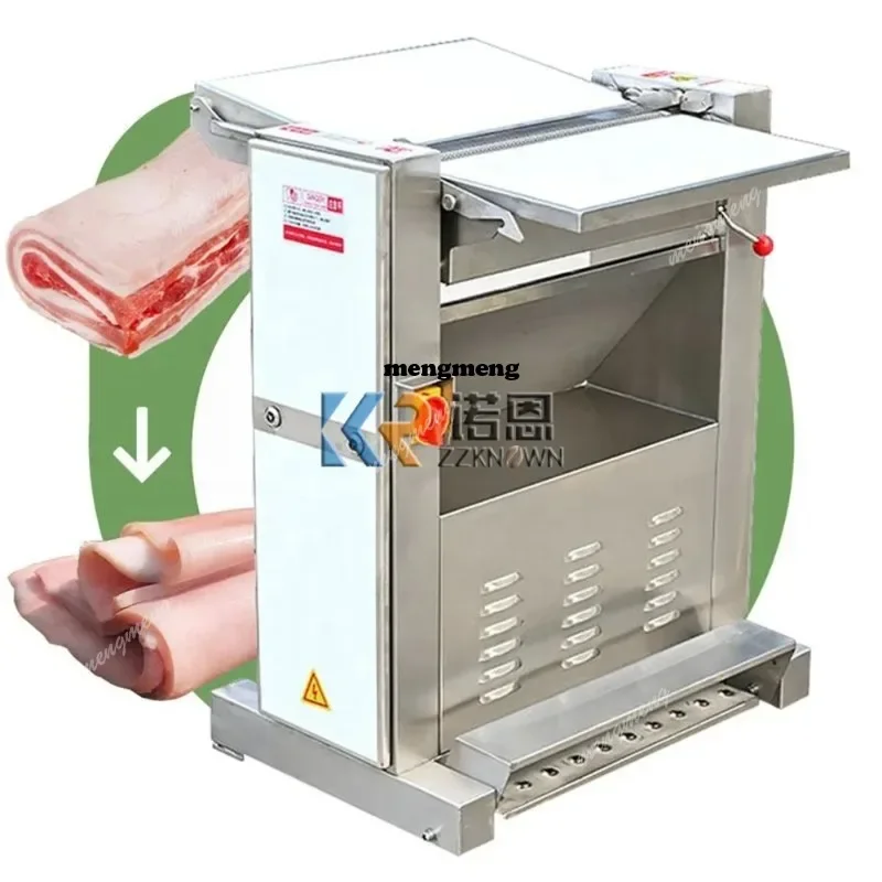 Pork Rind Meat Skinner Slicer Lamb Pig Beef Skin Fat Removing Slice Peel Remove Peeler Cutting Machine For Sale