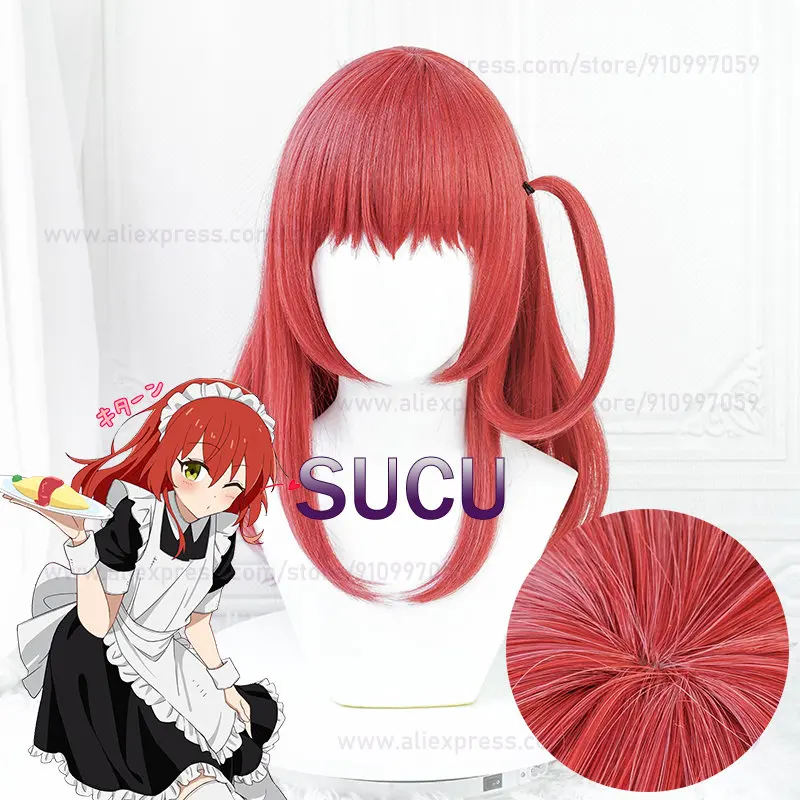 

Anime Kita Ikuyo Cosplay Wig 50cm Red Hair Heat Resistant Synthetic Wigs Halloween Party COS Hair