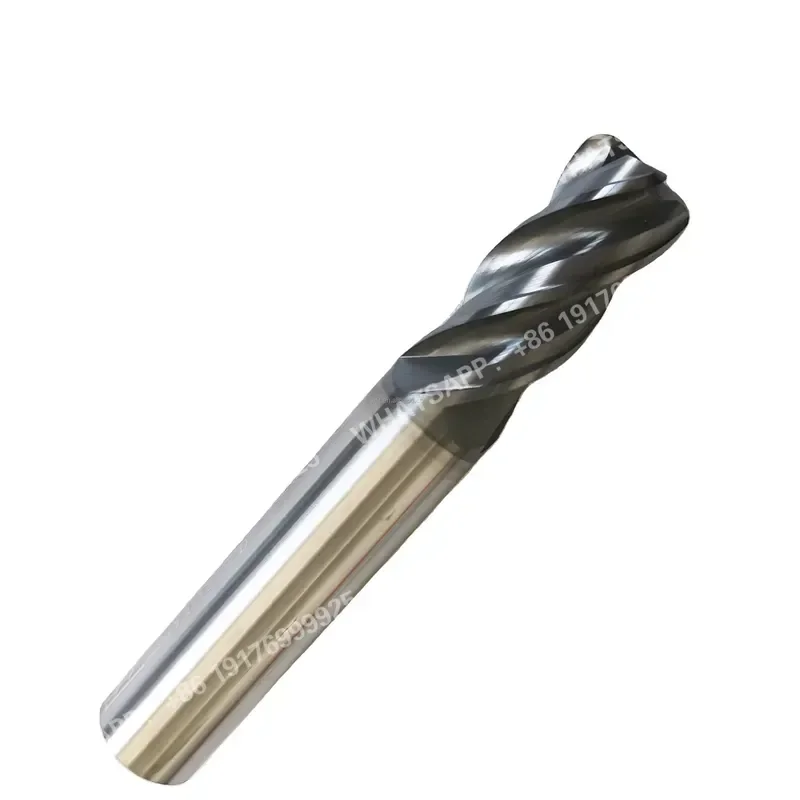 High Performance CNC Machine Corner 4-Flute Solid Carbide End Mill Cutter High Speed Steel Variable Helix Altin Tin Coating